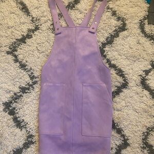 Lavender Mini Pinafore Dress